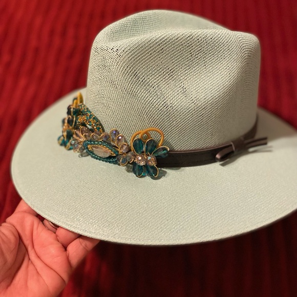 New Jute fedora Artesian Hat - Picture 2 of 2